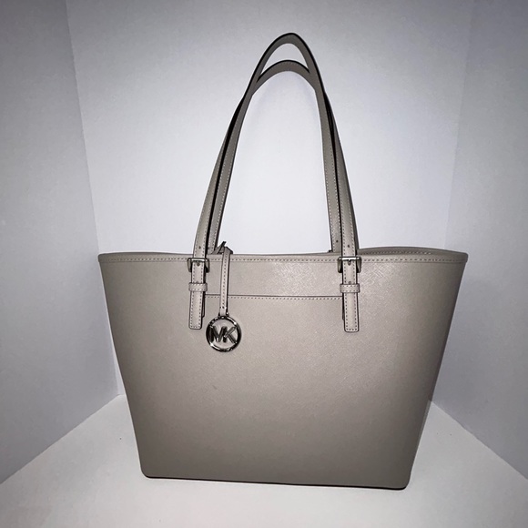 Micheal Kors Gray Center Strip Tote - Picture 3 of 6